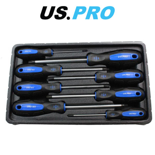 US PRO 8pc Tamper Proof Torx Screwdriver Set 1608