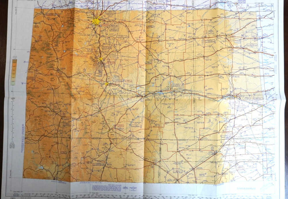 Sangre De Cristo Vintage Aviation Map Aeronautical Chart 1966 US Dept ofCommerce