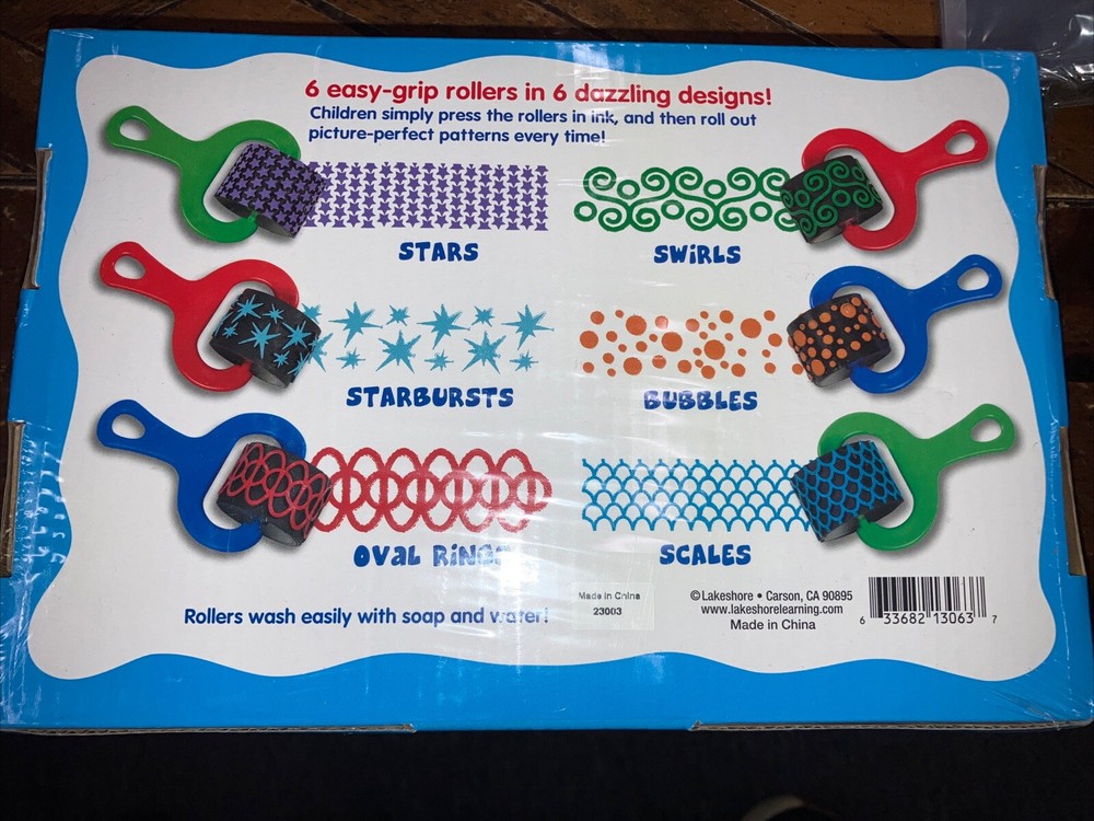 Lakeshore Learning DESIGN ROLLERS - 6 patterns - NEW in unopened box