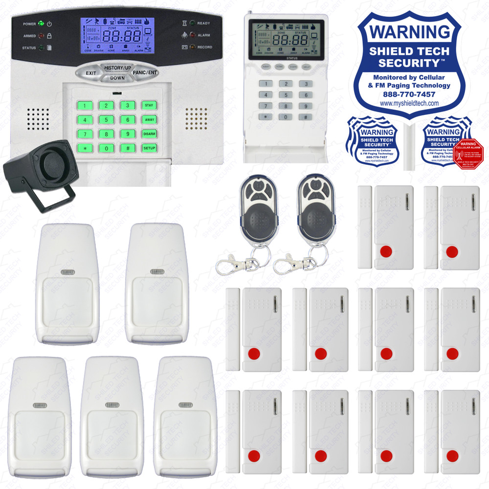 Wireless House Alarm Kit Security System Voice Prompt Backlit Screen US Plug EW