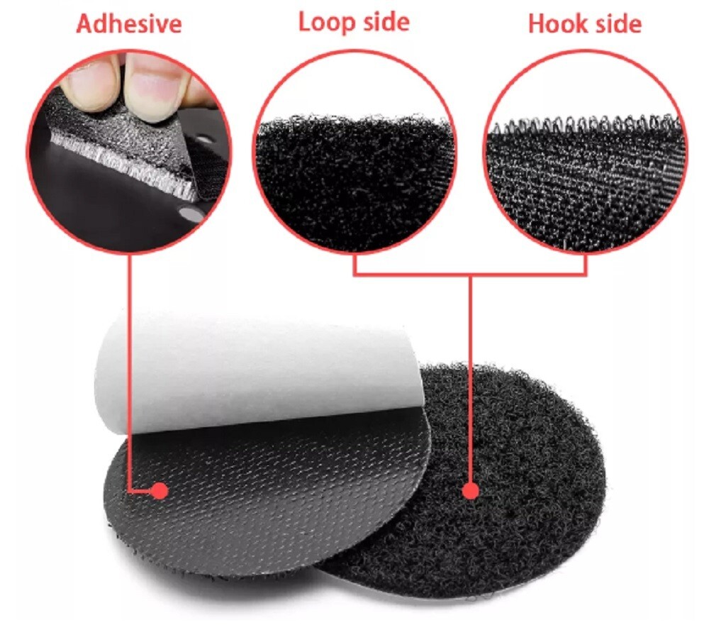 20 Pairs Self adhesive Fastener Hook and Loop Tape nylon adhesive loop fastener