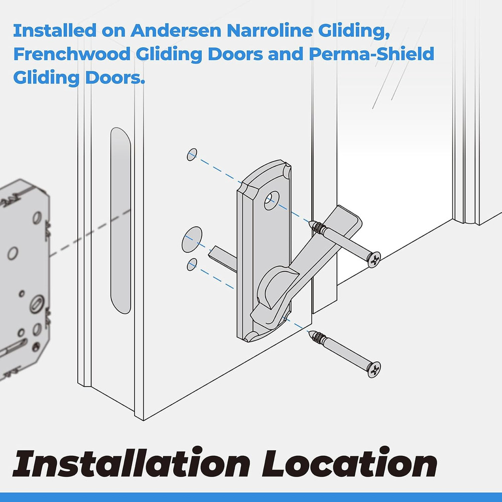 Replacement Andersen Gliding Door Thumb Latch Compatible with Andersen Sliding G