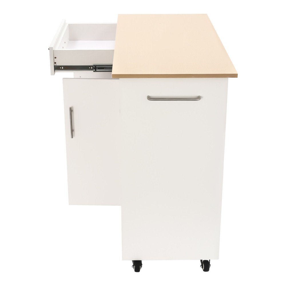 Rolling Kitchen Island Side Table, Rolling Trolley Cart with Drawer