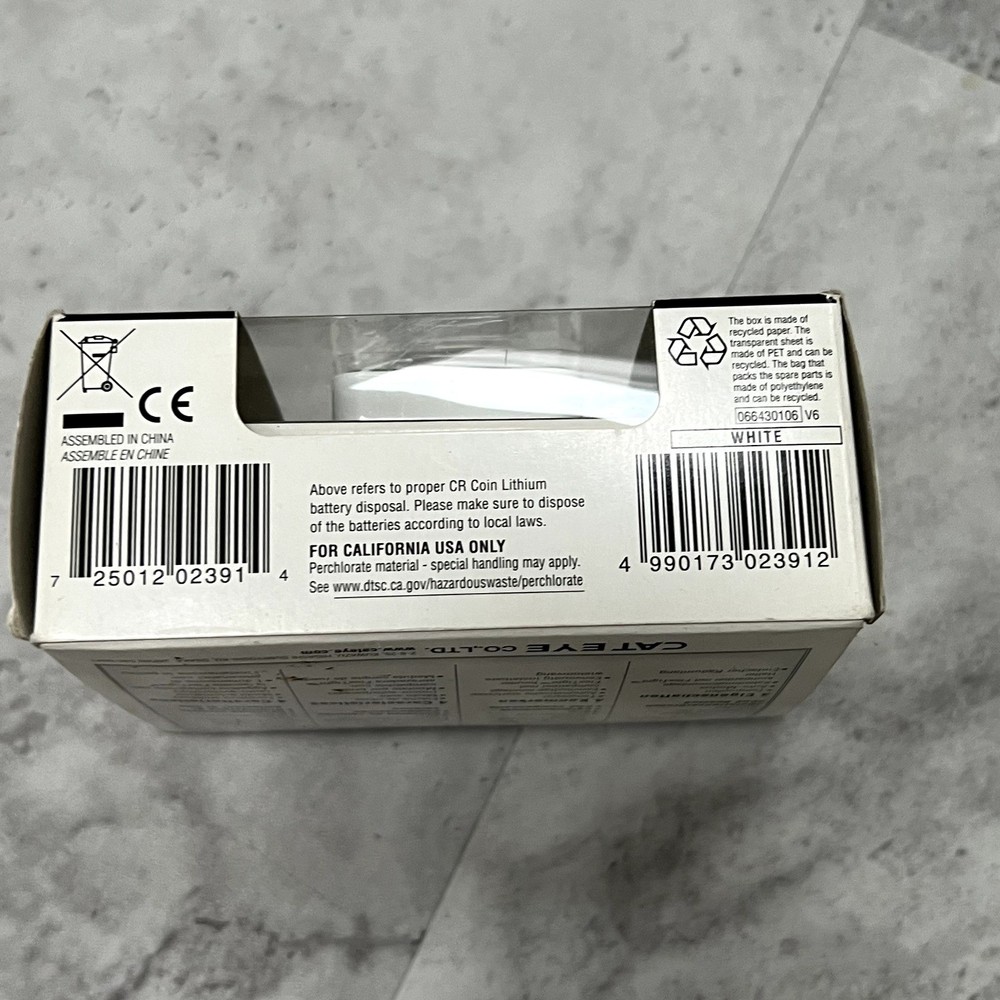 Cateye Velo 9 CC-VL820 White Digital Function Wired Cycle Computer NIB