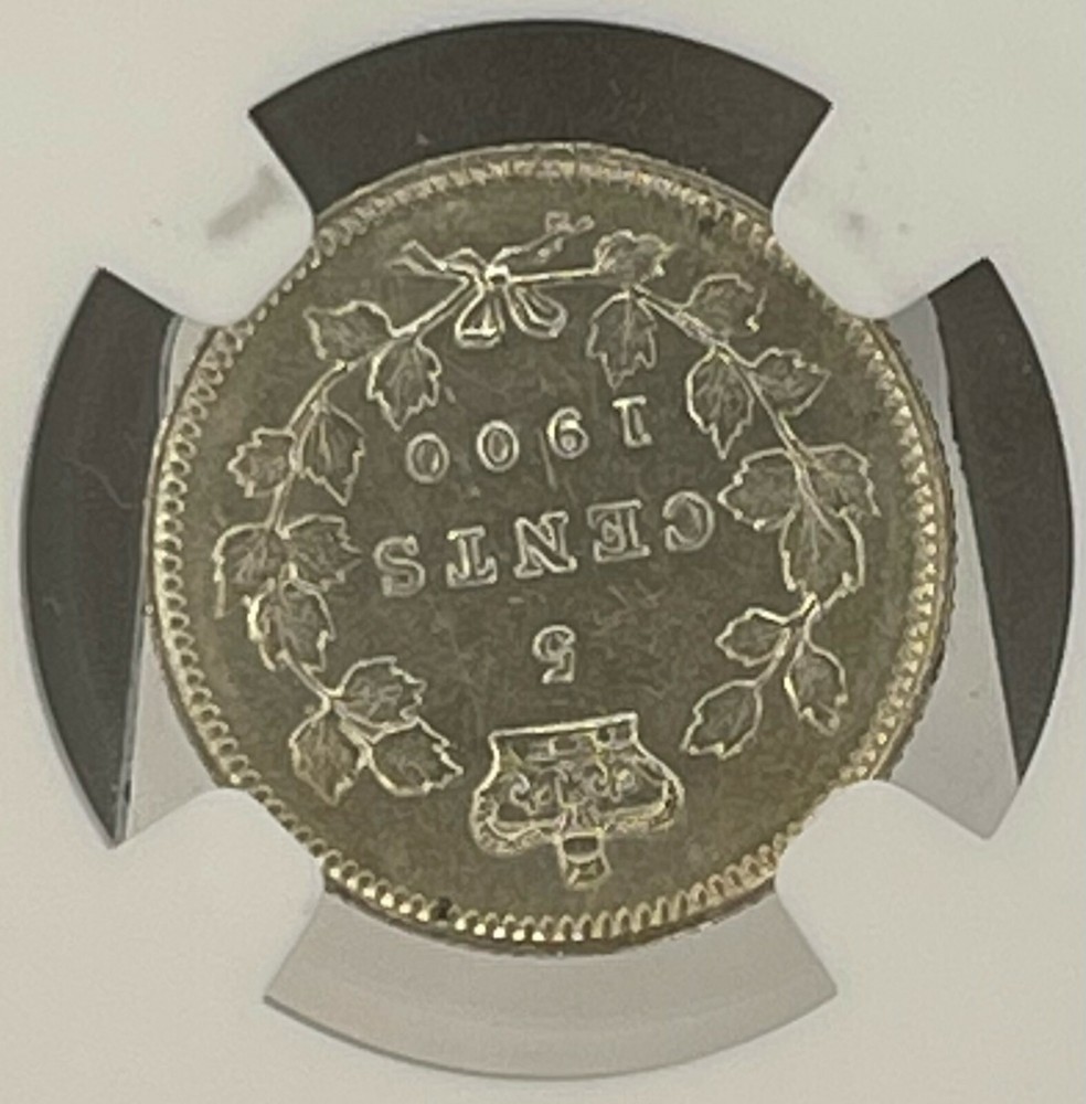 1900 Canada 5 Cents NGC MS 62