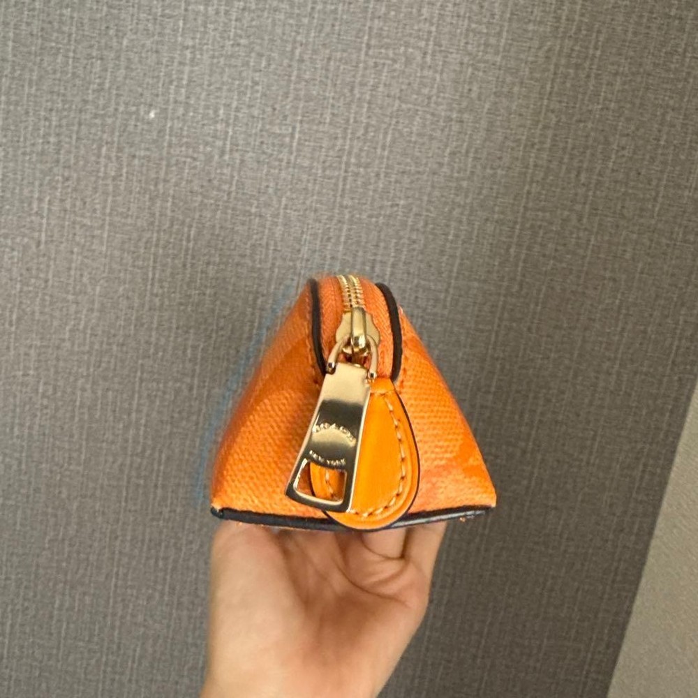 coach orange pencil case