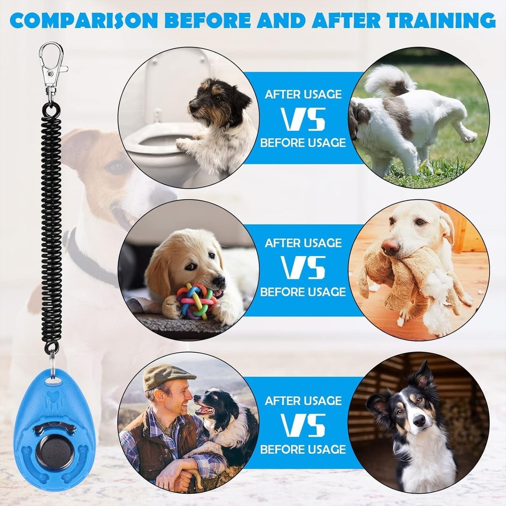 Complete Pet Training Clicker Duo - Durable, Lightweight for Effective Training