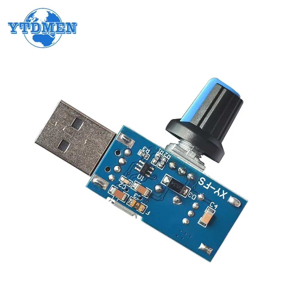 5V USB Fan Speed Controller Mini Cooling Governor, 5W Mute Adjustable