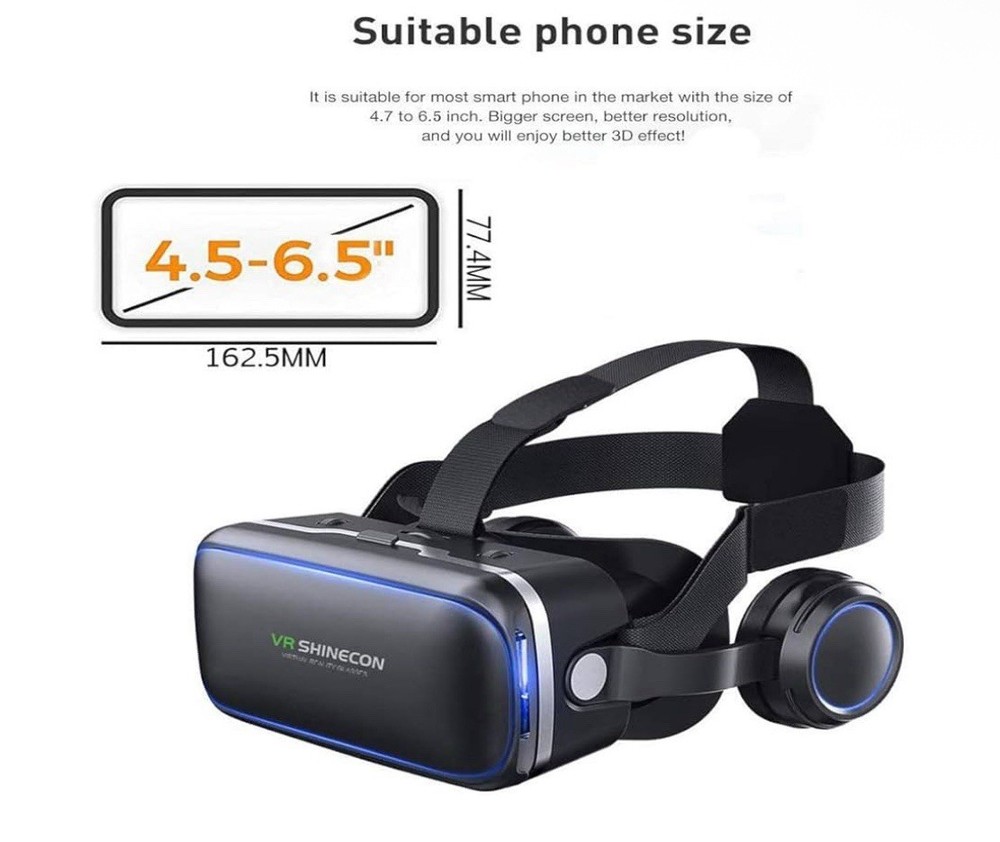 VR SHINECON Virtual Reality VR Headset 3D Glasses
