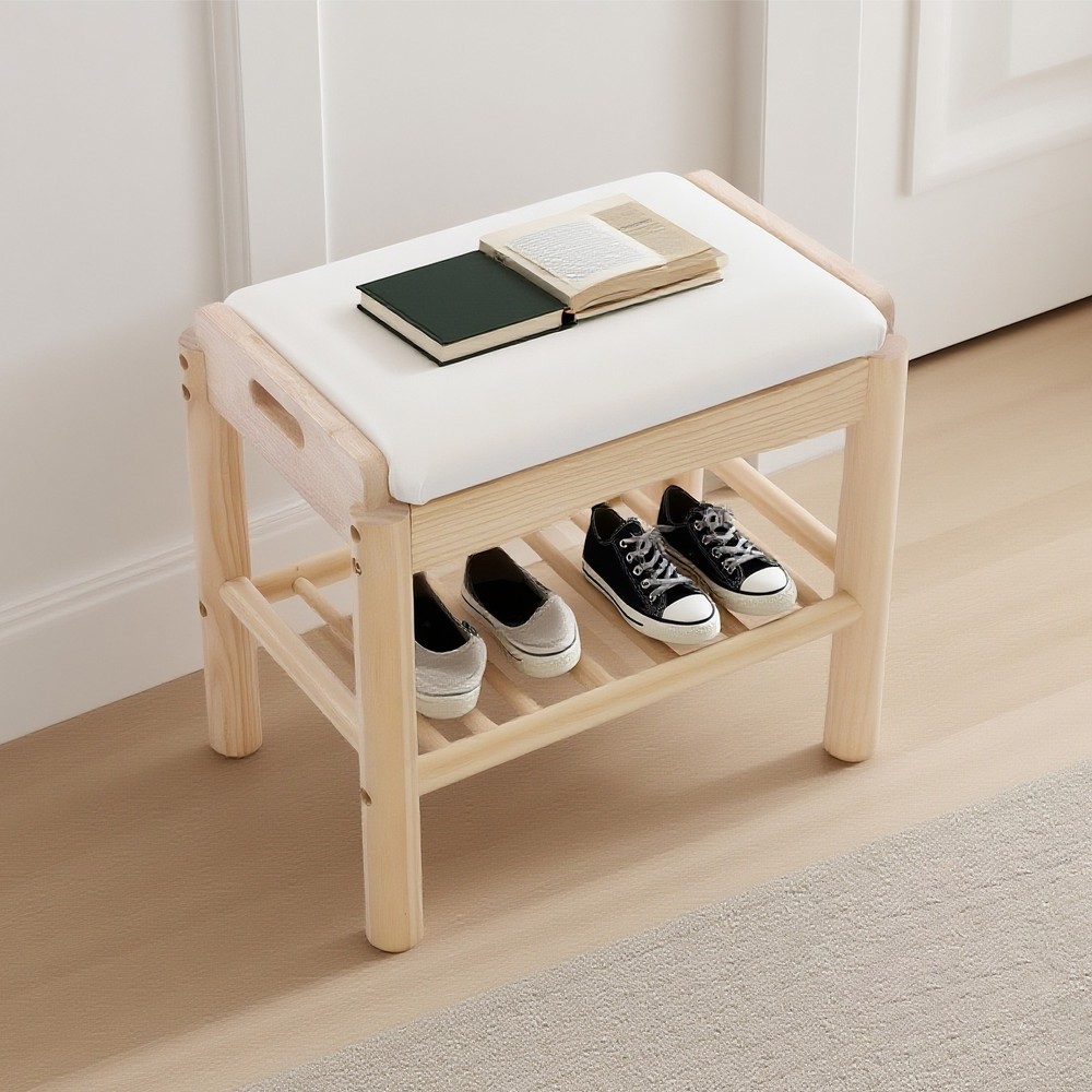 Rectangular Shoe Storage Bench,45*30*40cm Shoe Storage Bench for Entryway