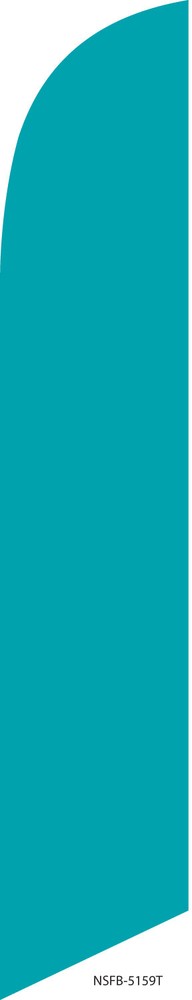 Solid Teal 12ft Feather Banner Swooper Flag - FLAG ONLY