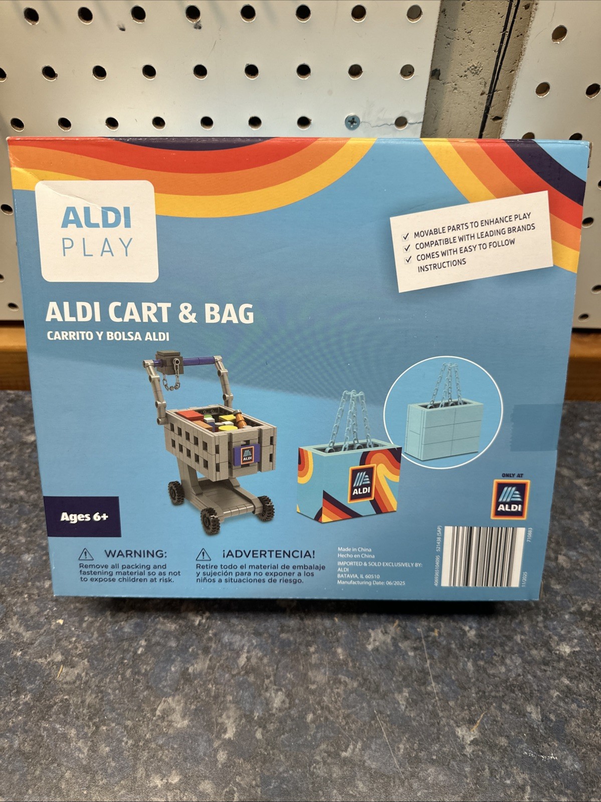 ALDI Play Cart & Bag Set 360 Pieces Toy Shopping Cart New