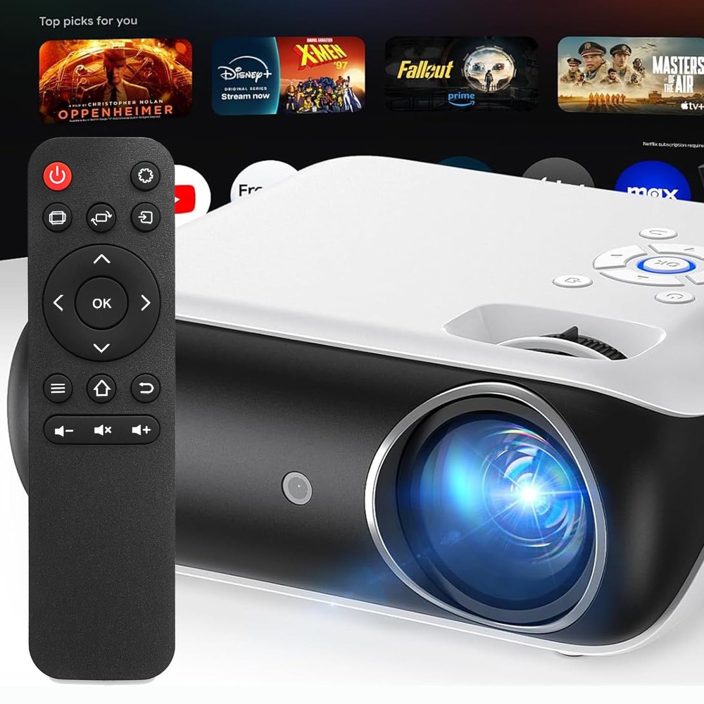 Molgoc Replacement Remote for Mini Projector,Compatible with HAPPRUN H1 black