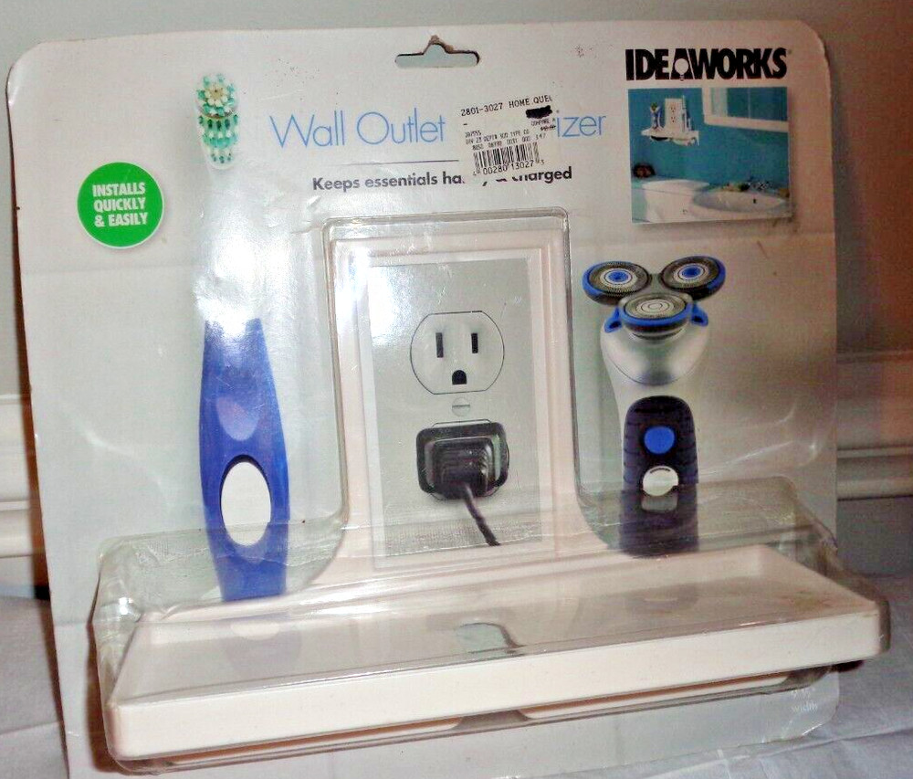 Wall Outlet Organizer Keep Essential Handy While Charging Hold Toothbrush Shaver