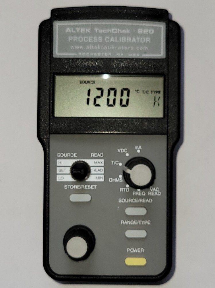 Altek TechChek 820 Process Calibrator, No leads, Mint Condition