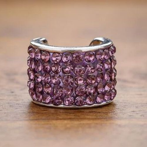 CharMED Stackable Personalize Stethoscope Bling Charm | Violet Purple