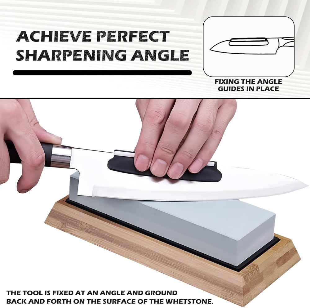 Professional Knife Sharpening Angle Guide for Whetstone – 2 Pack, Non-Slip Ceram