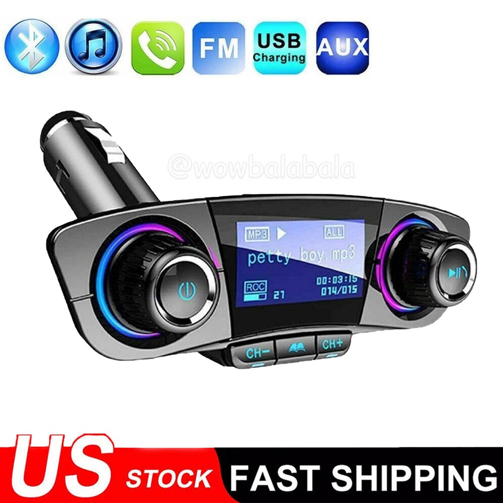 Bluetooth Car FM Transmitter MP3 Player Hands free Radio Adapter Kit USB Charger
