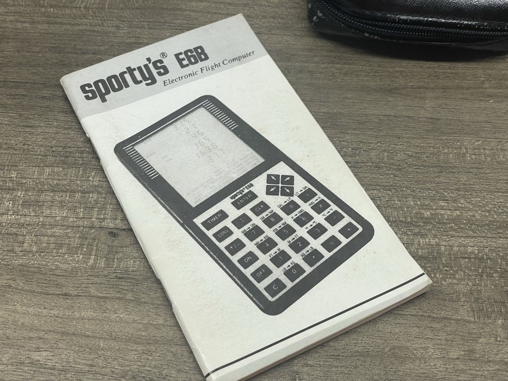Sportys E6B Electronic Flight Computer w Case & Manual Tested WORKS *READ