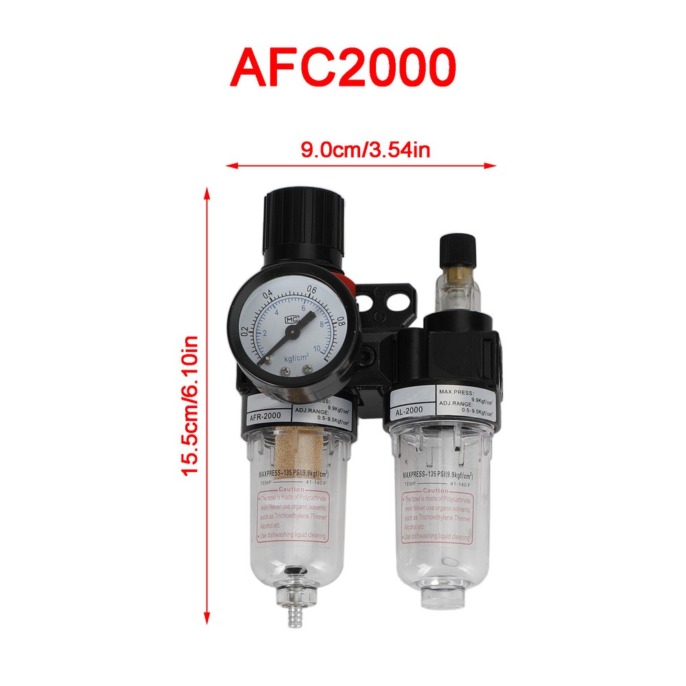 Air Compressor Filter Tool Plastic Reduce Valve Regulator Oil Water Separator UE