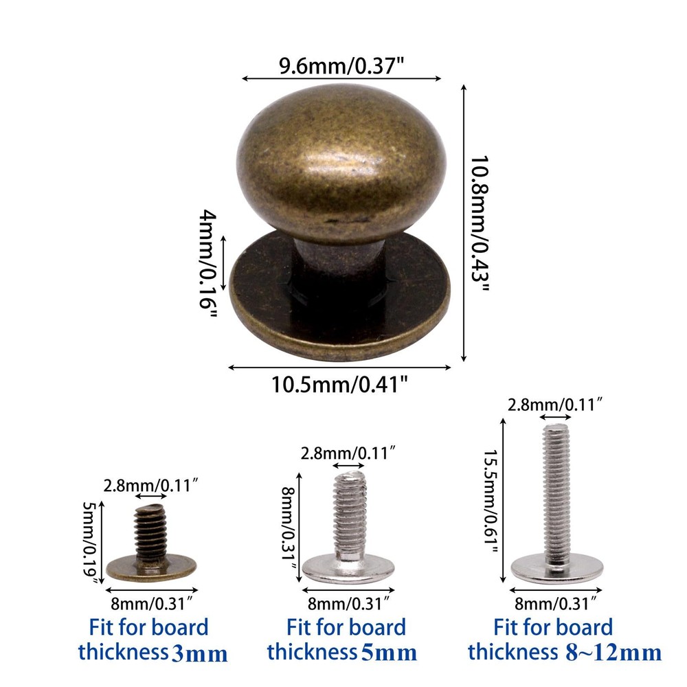 32Pcs Mini Drawer Pulls Small Knobs Metal Round Mini Knobs Handles for Wood Case