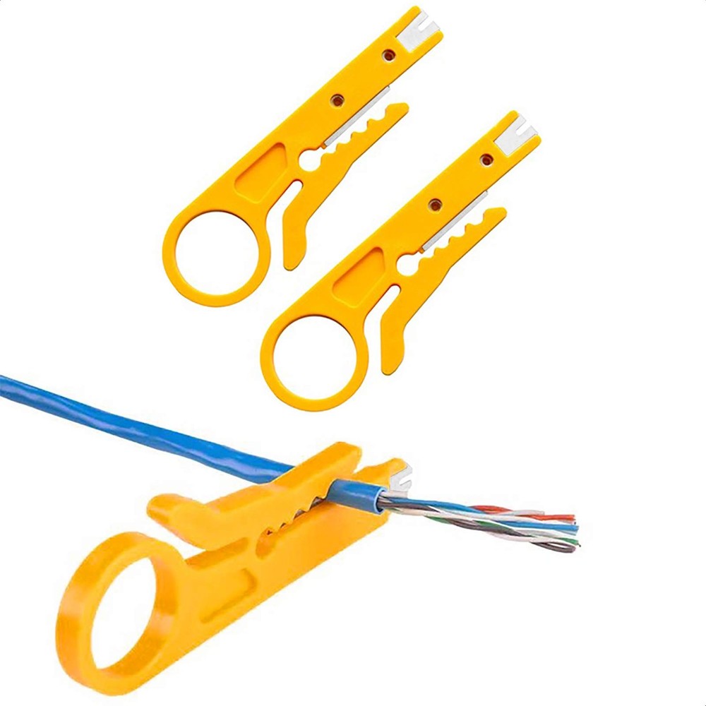 Mini Wire Stripper 3 Pack Network Wire Stripper Punch Down Cutter for Network...