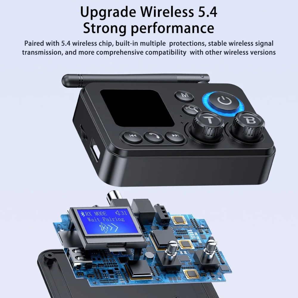 For Bluetooth 5.4 Transmitter Receiver 3.5mm AUX RCA Stereo Adapter Good Quality