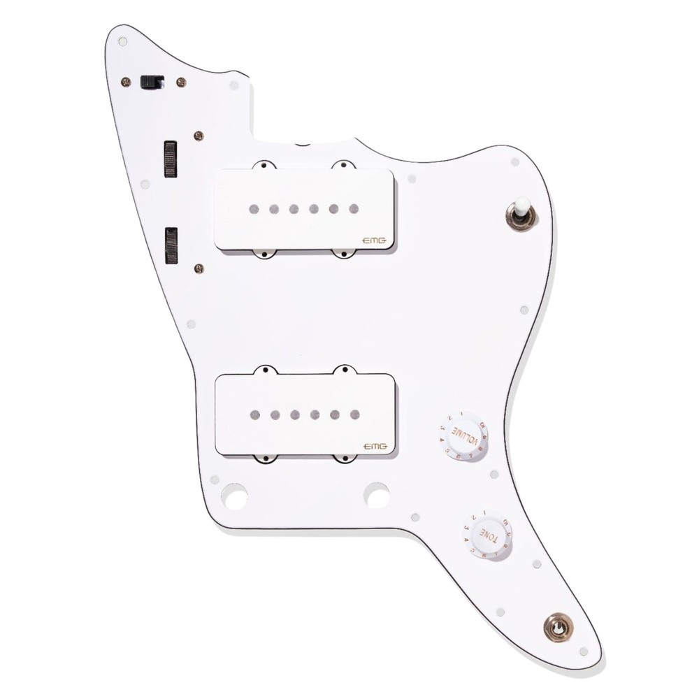 EMG JMaster System Active Loaded Pickguard, White