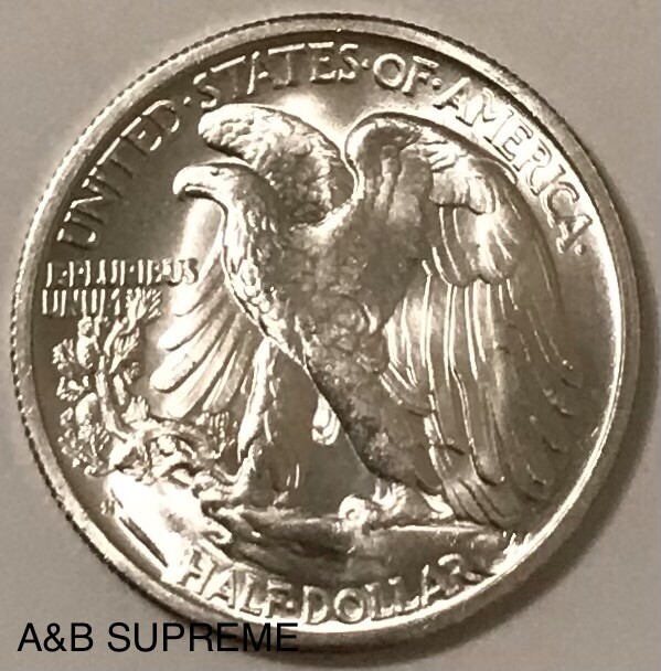 Walking Liberty Half Dollar From OBW Roll Estate Hoard CH-GEM Bu Unc 90% Silver