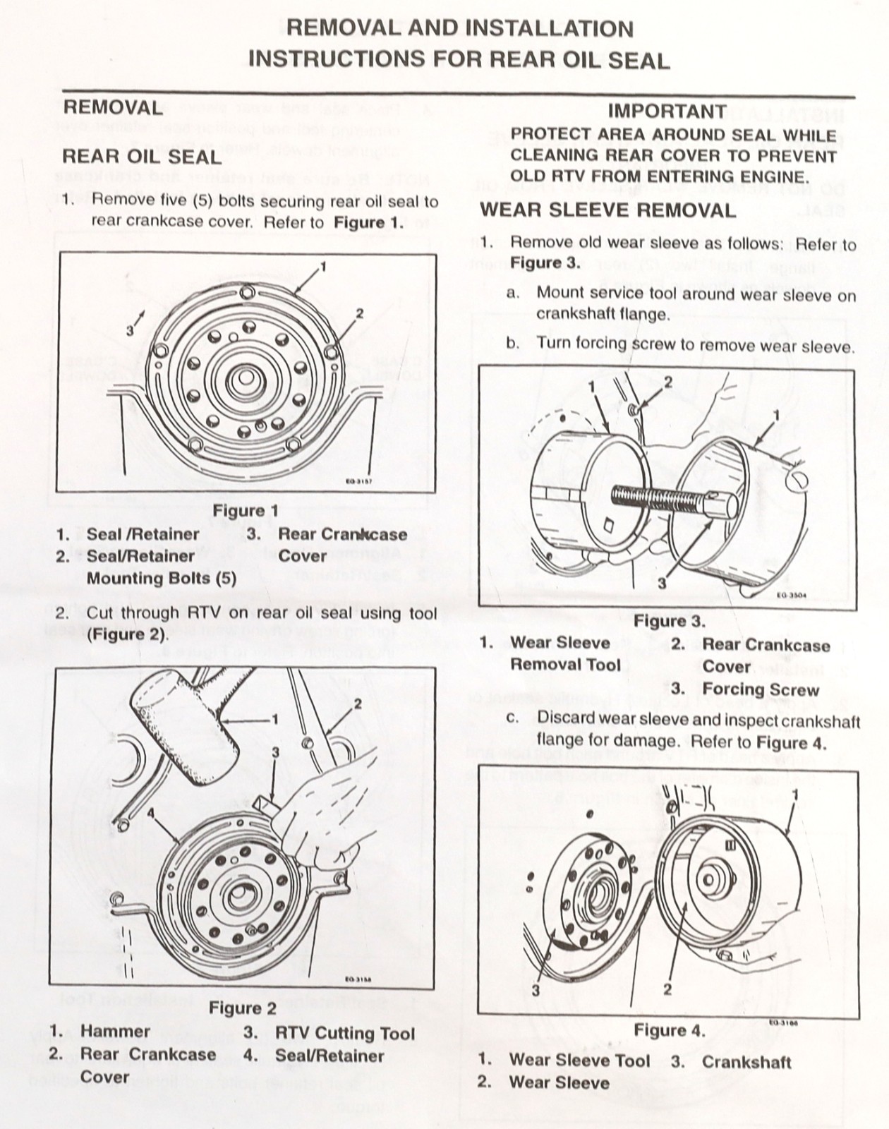 Genuine OE Ford F4TZ-6701-A Rear Main Seal For 1994-2003 7.3L Powerstroke Diesel