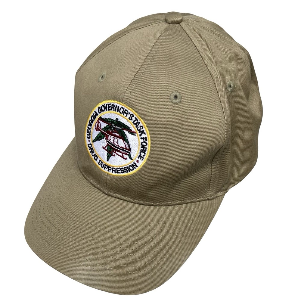 Georgia Governor's Task Force Drug Suppression Unit Patch Baseball Hat Tan Dad