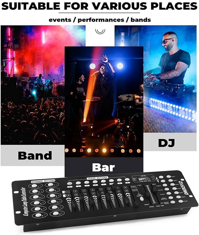 192 Channels DMX512 Controller Console For Stage Party DJ Operator