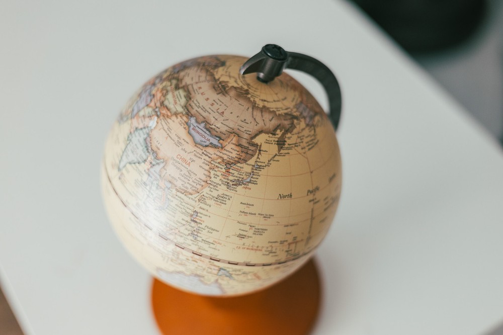 Decorative 9" Globe with Wood Base