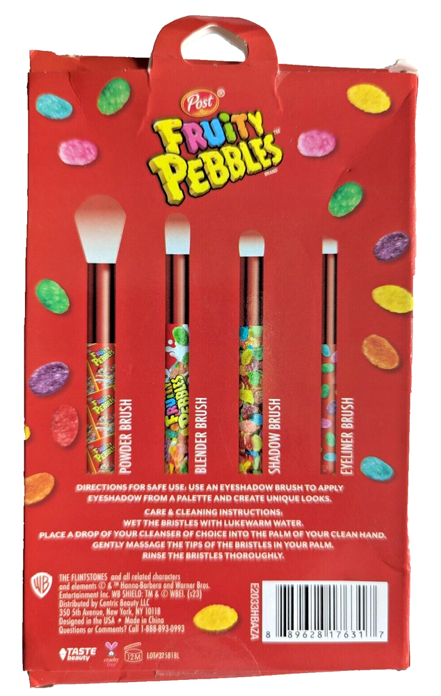 Fruity Pebbles 4 Pc Makeup Brush Set