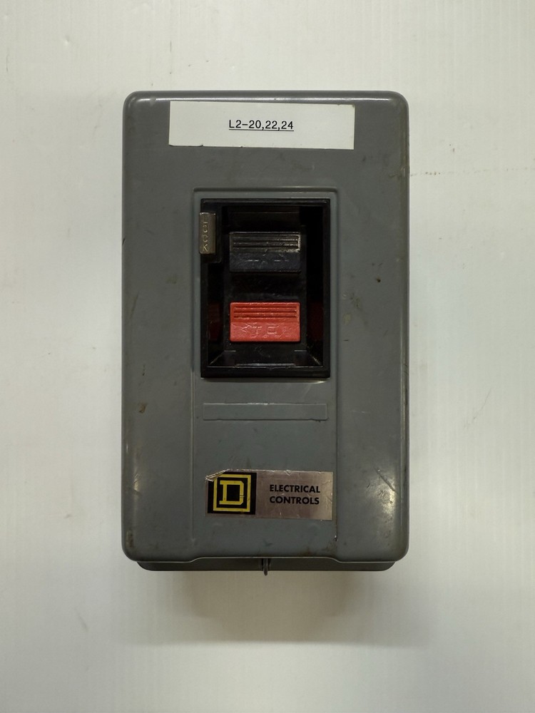 Square D Manual Starter Relay Control Box 2510 5 hp Max