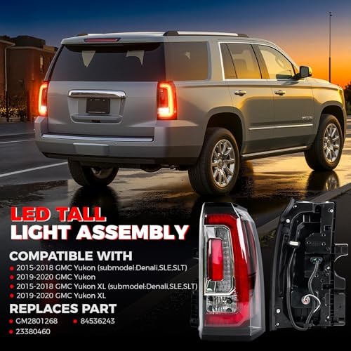 LED Tail Lights Assembly Compatible With 2015 2016 2017 Right Passenger Side
