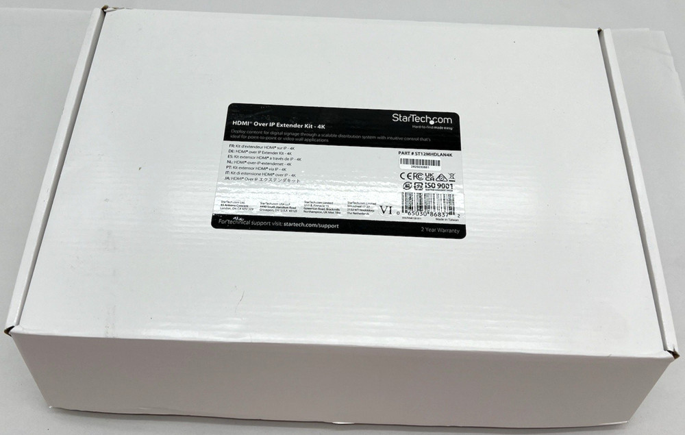 StarTech HDMI Over IP Extender Kit Transmitter, Receiver ST12MDHLAN4