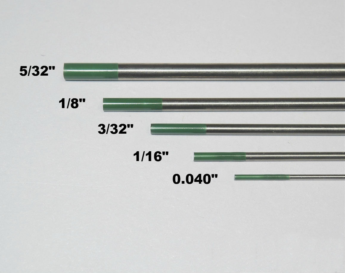 WeldingCity® 10-pk TIG Welding Tungsten Electrode Pure (Green) 1/8" x 7" | USA