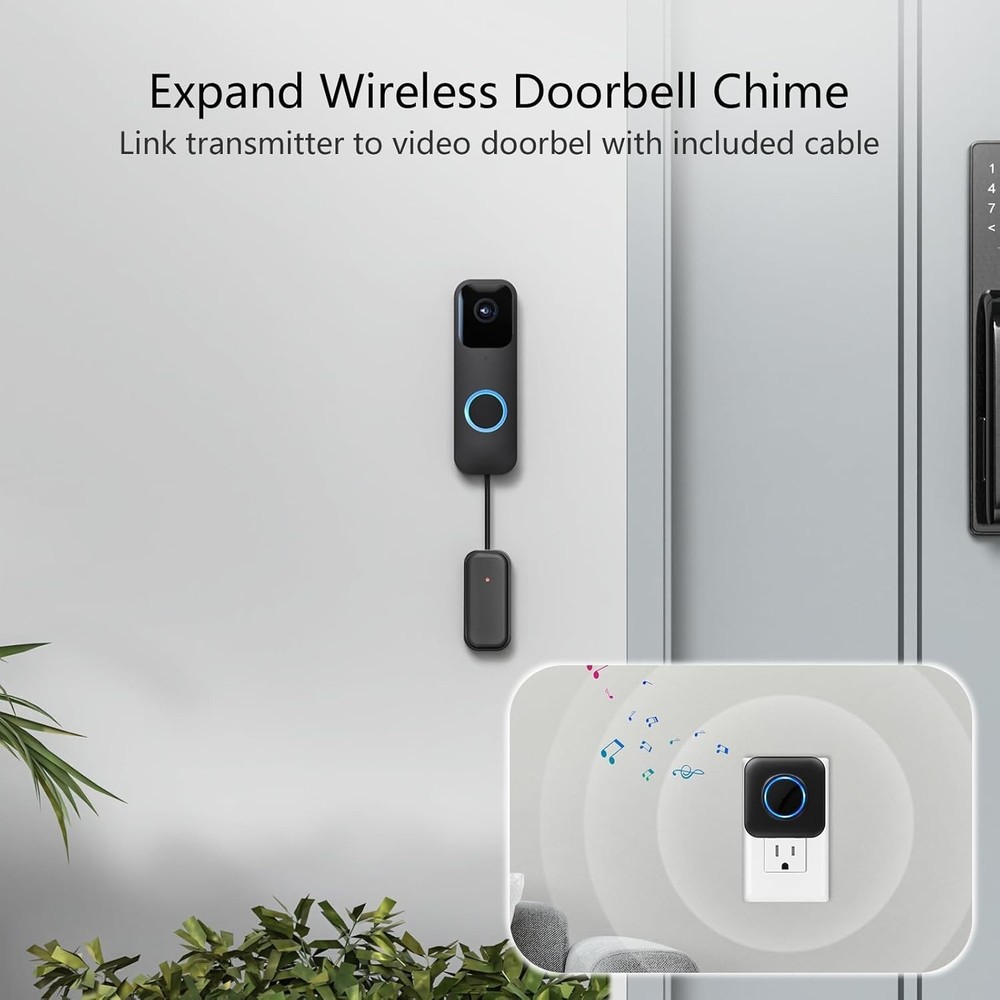 Blink Video Doorbell Chime Extender – 656ft Coverage, 1 Extender & Receiver Set