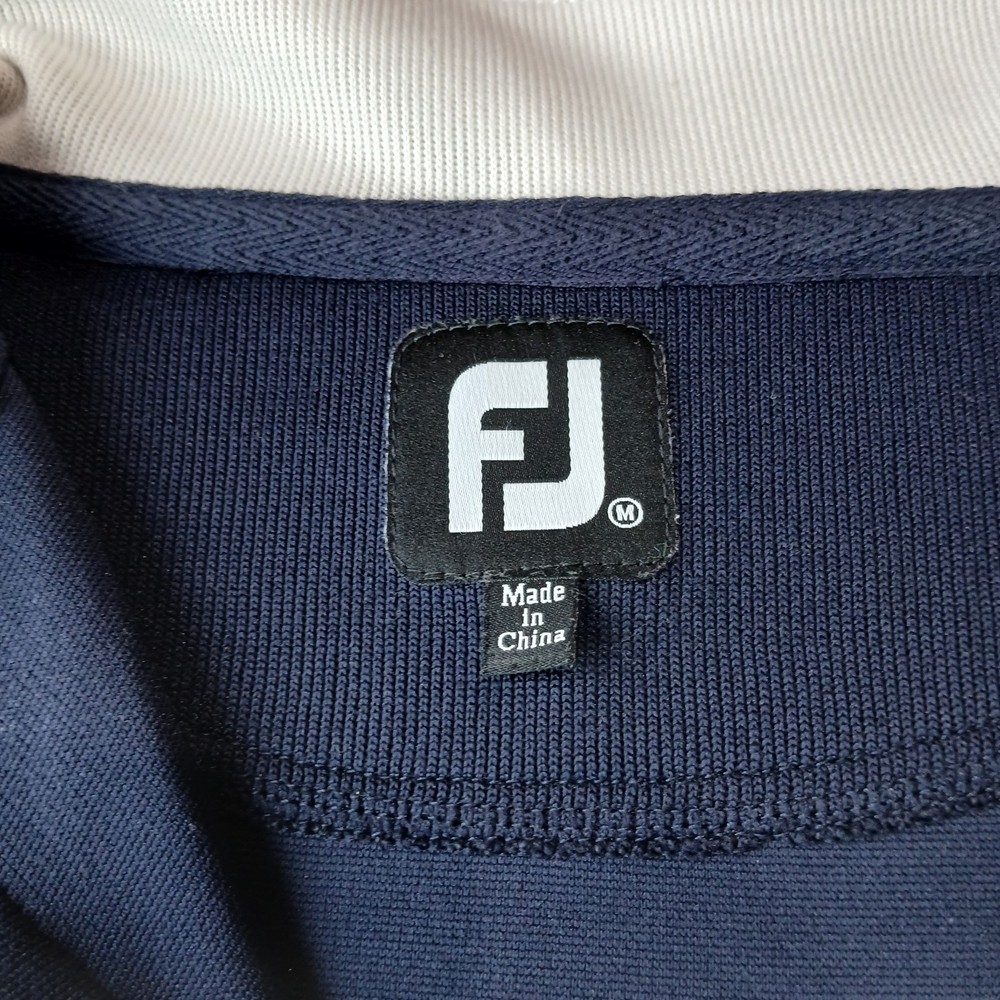 FootJoy Quarter Zip Performance Pullover Sweater Mens M Blue Stretch Golf