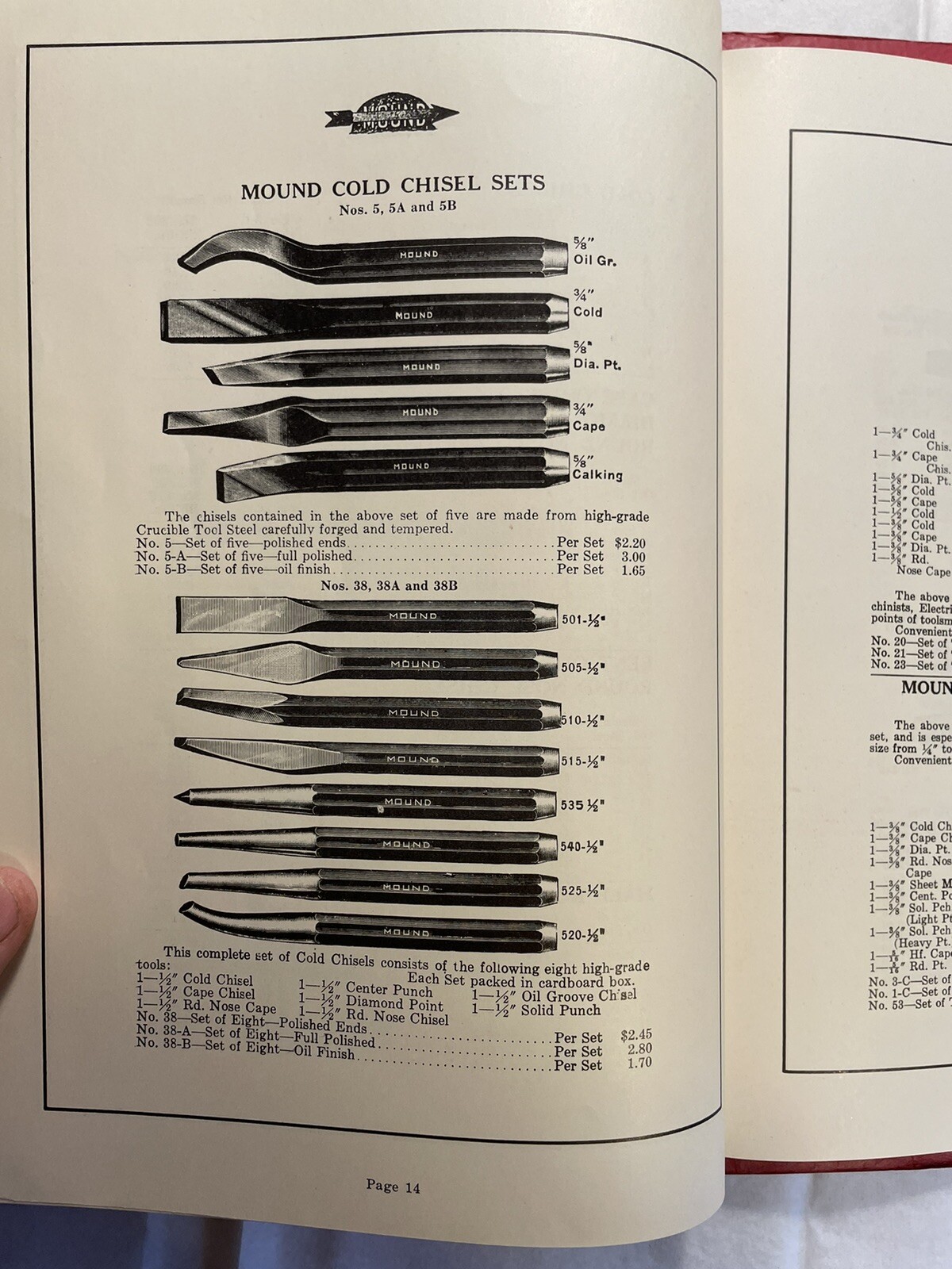 Mounds Tool Company 1940 General Catalog No. 10 St. Louis