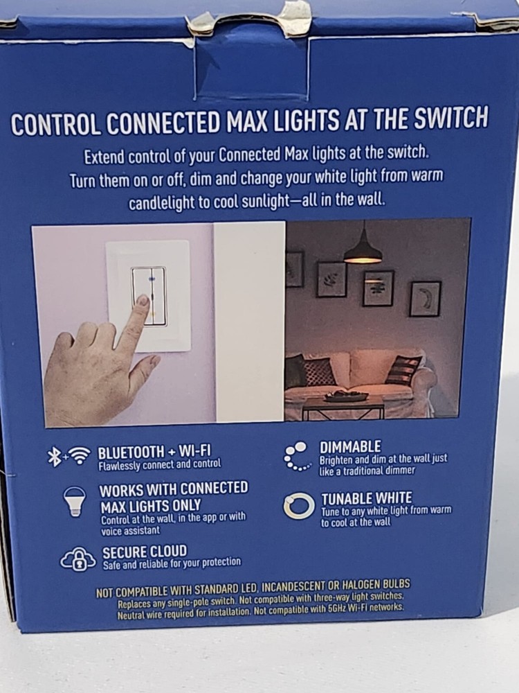 1 Cree Connected Max Smart In-Wall Dimmer & Tunable Controller Bluetooth WiFi