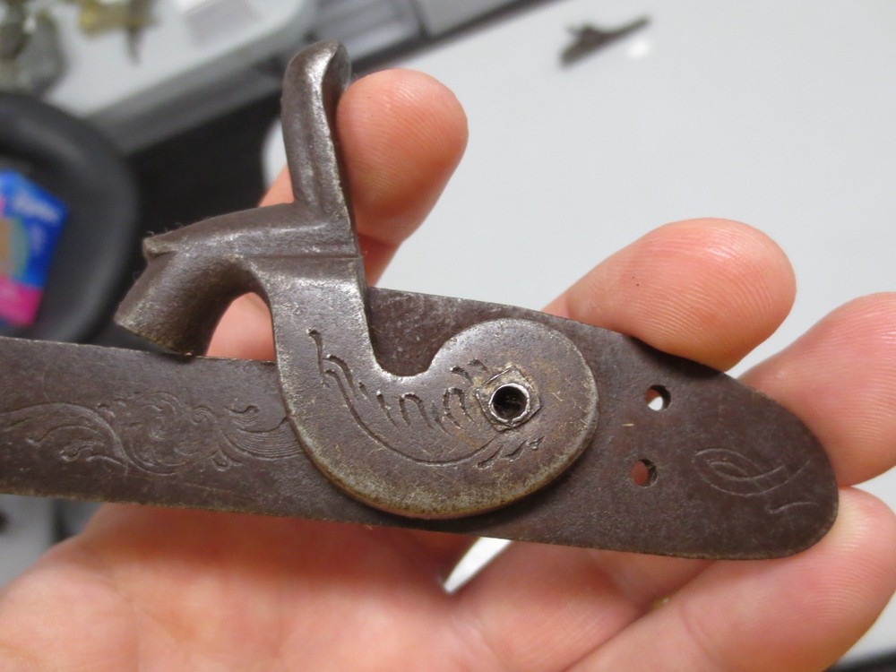 19th Percussion Lockplate w/ Hammer Engraved/Ornate Serial #CB (4)