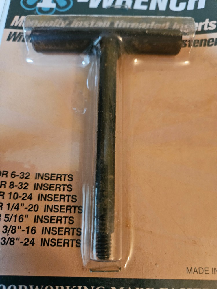 T-Wrench 1/4-20 Insert Wrench Manually Install Threaded Inserts 12K55 New