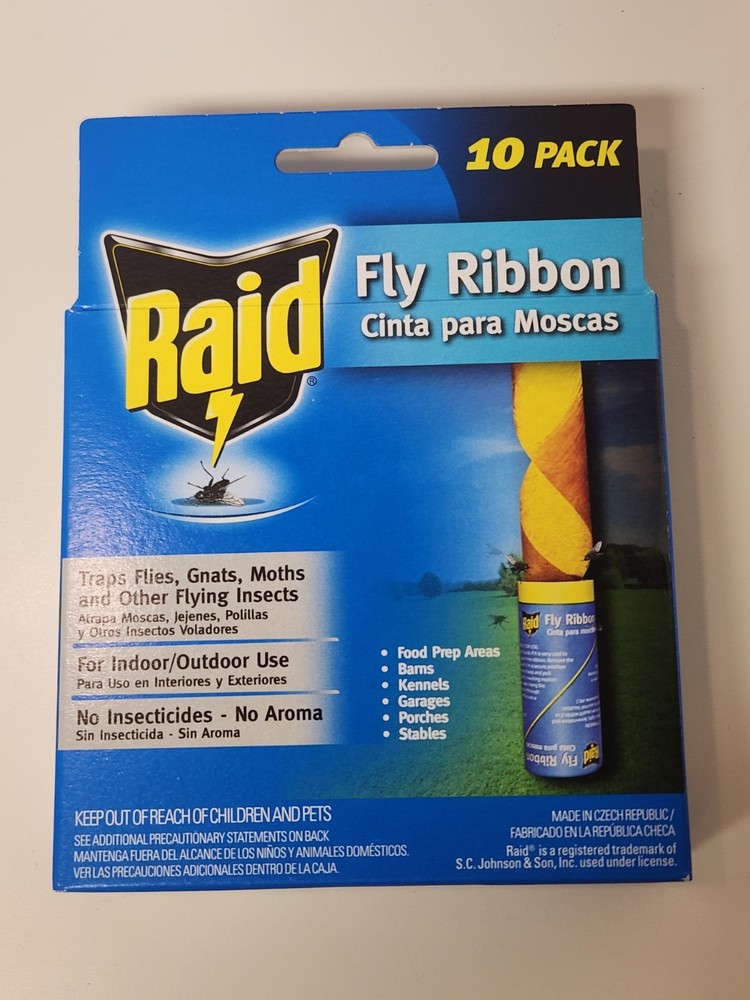 Raid Fly Ribbon Trap 10-Pack, 60 Count, 6 Boxes