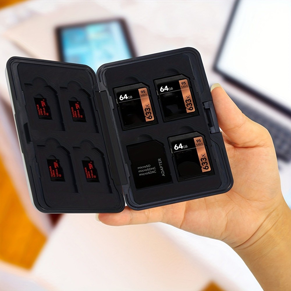 Red SDXC Storage Aluminum Case Micro SD Cards Holder Case Memory Card Box 2PC