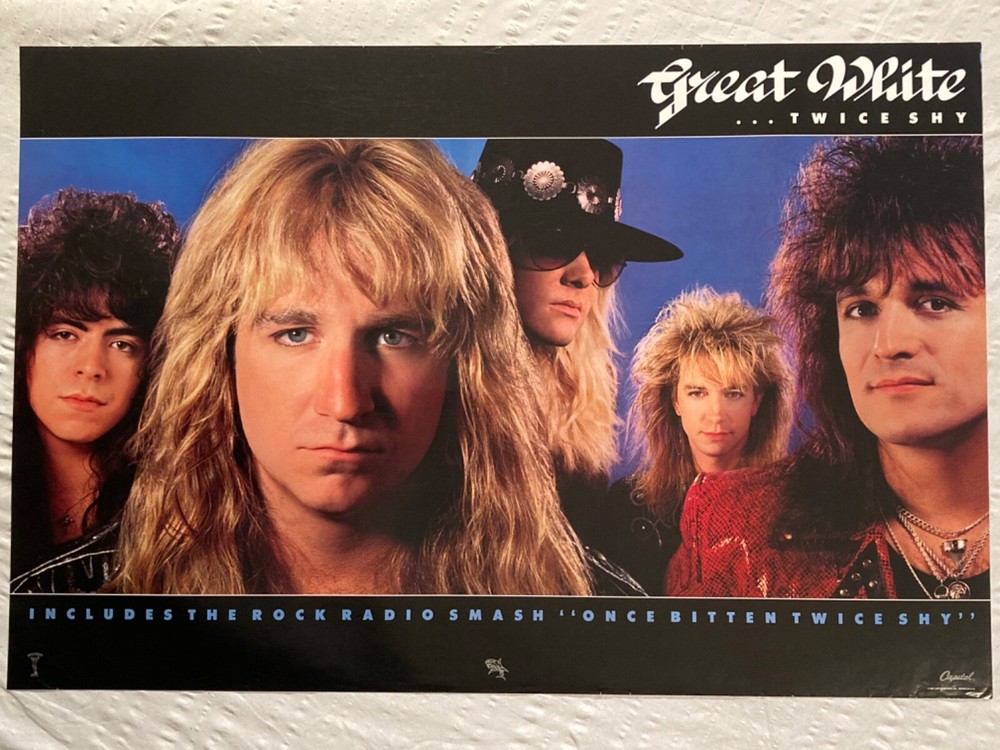 Great White 1989 Promo Poster Twice Shy