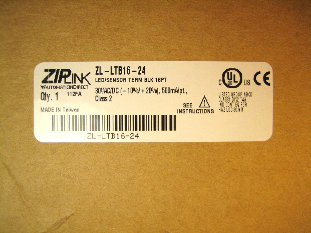 Ziplink ZL-LTB16-24 LED/Sensor Terminal Block