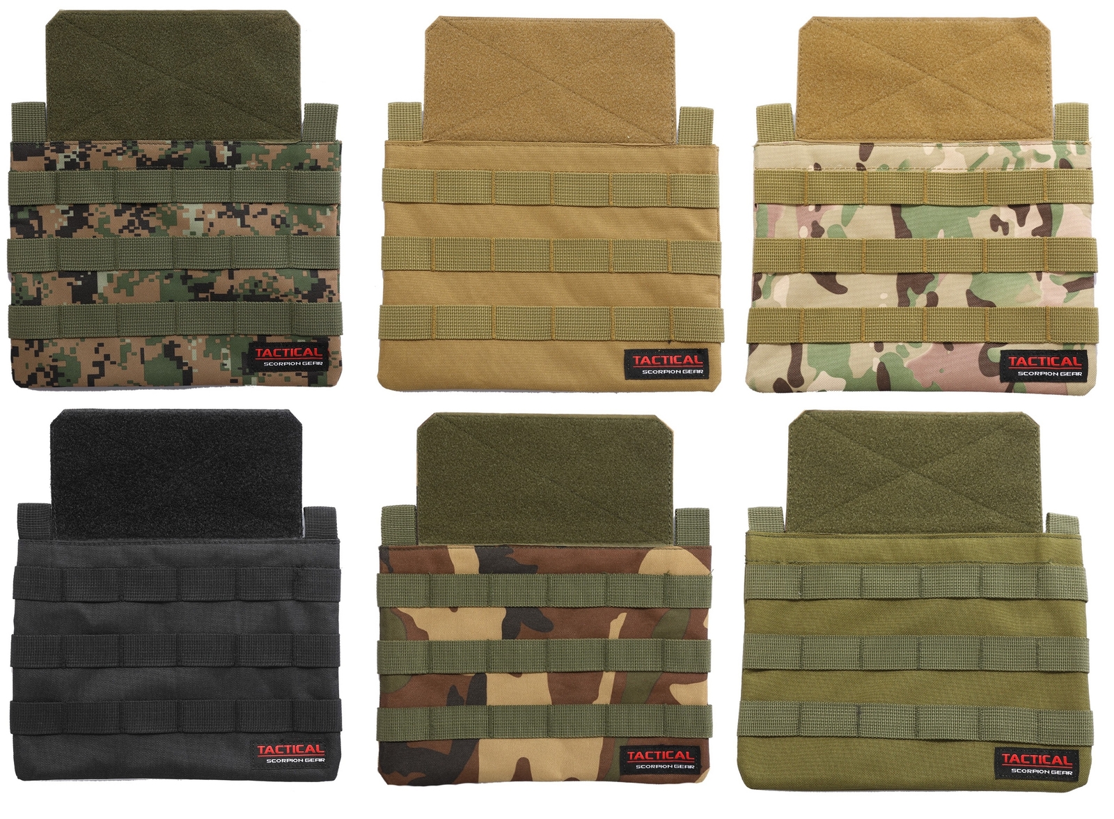 Tactical Scorpion Gear MOLLE Abdominal Armor Panel Pouch AR500 - Color Choices