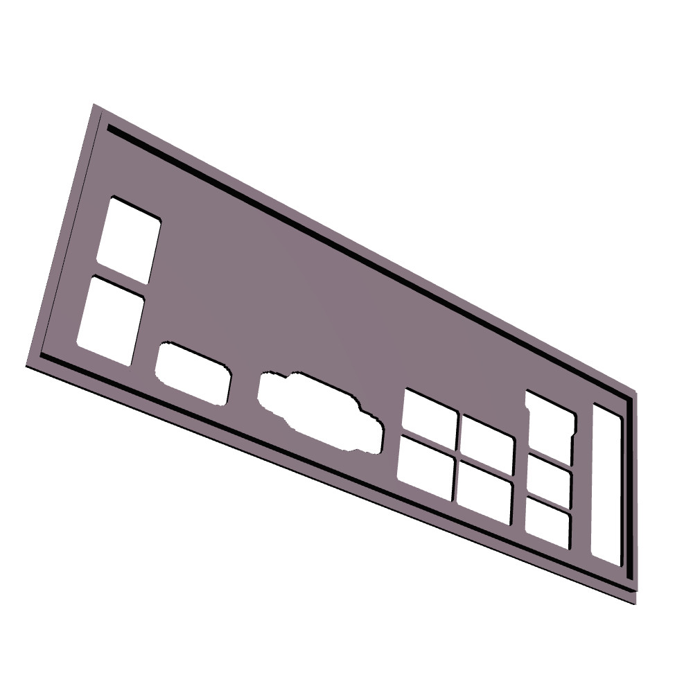 ECS A320AM4-M3D I/O Shield, 3D Printed, IO Backplate